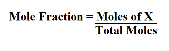  Calculate Mole Fraction.