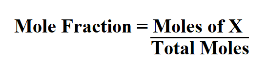 Calculate Mole Fraction.