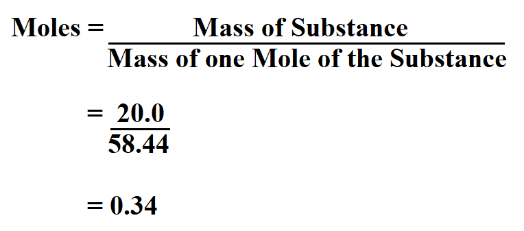 how to calculate the number of moles of gas present
