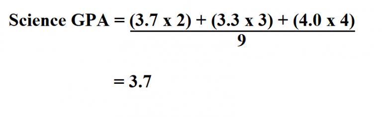 How to Calculate Science GPA.