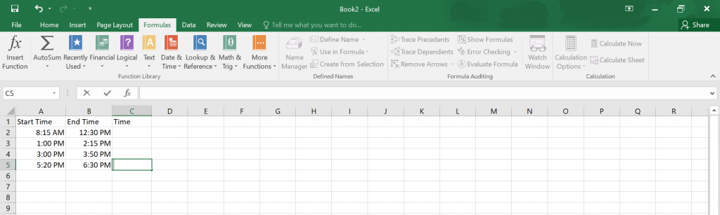 Calculate Time in Excel.