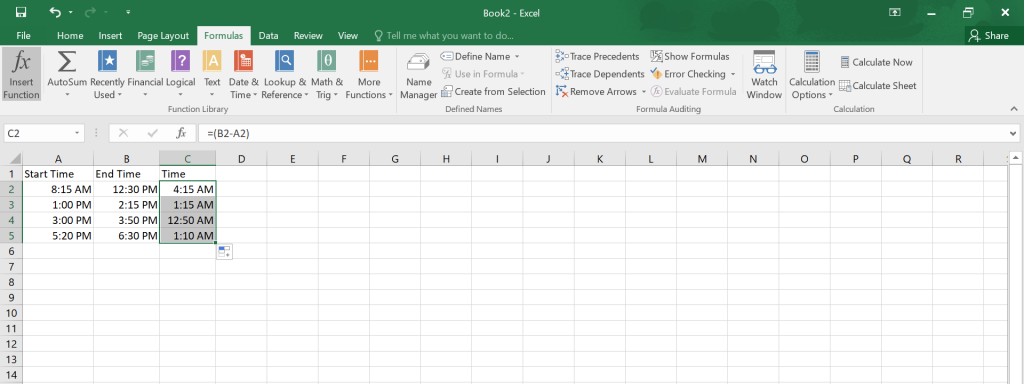 Calculate Time in Excel.