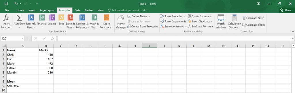 Calculate Z Score in Excel.