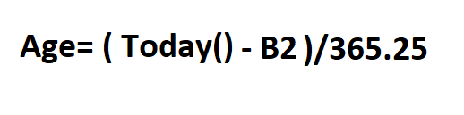 Calculate Age in Excel.