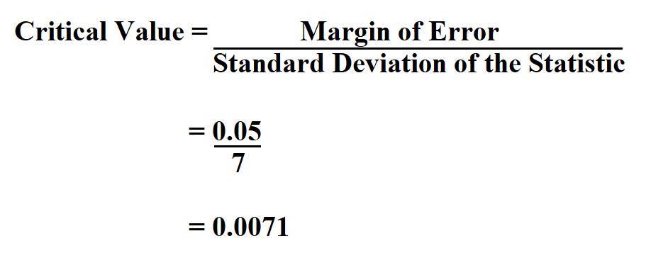 Calculate Critical Value.