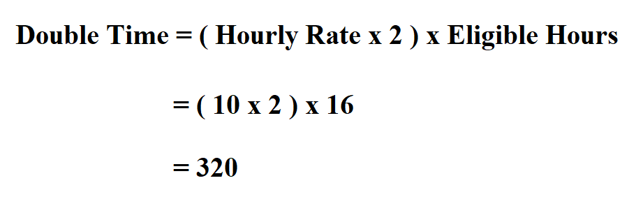 Calculate Double Time Payment.