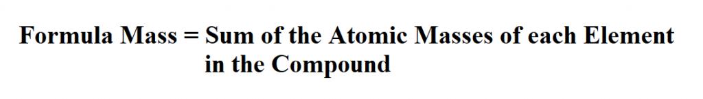 Calculate Formula Mass.