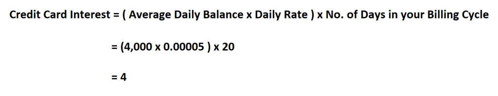 Calculate Credit Card Interest.
