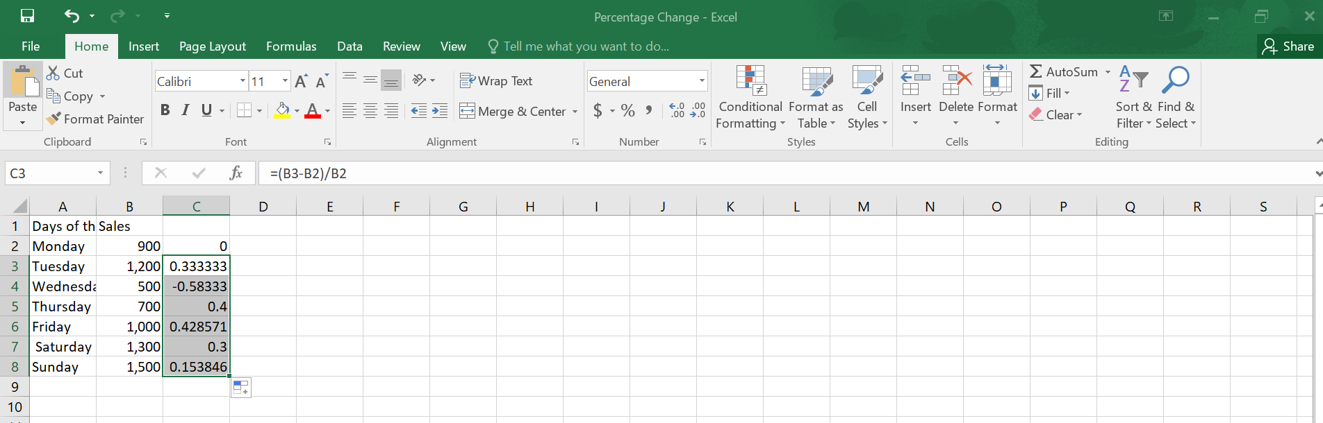 How to Calculate Percentage Change in Excel.