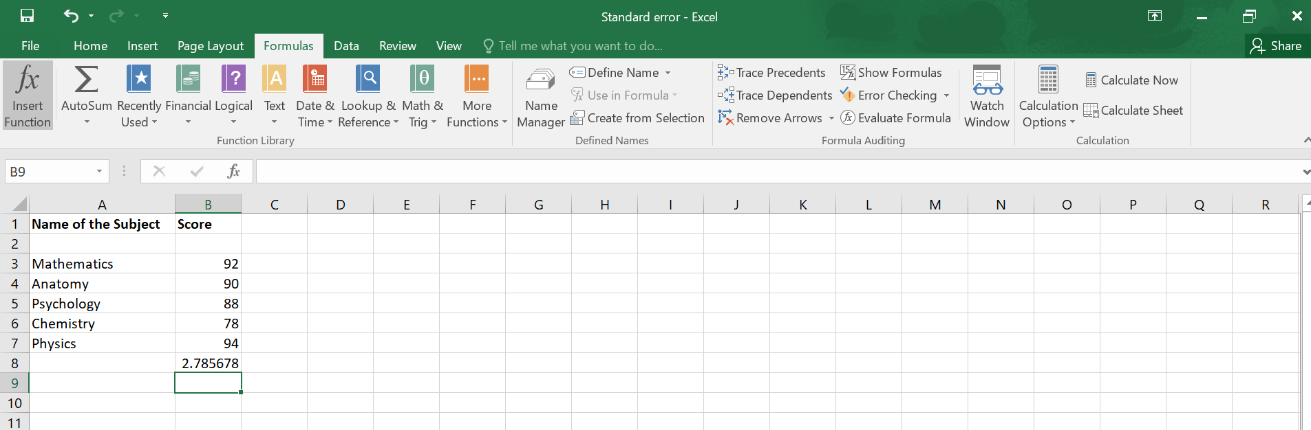 How to Calculate Standard Error in Excel.