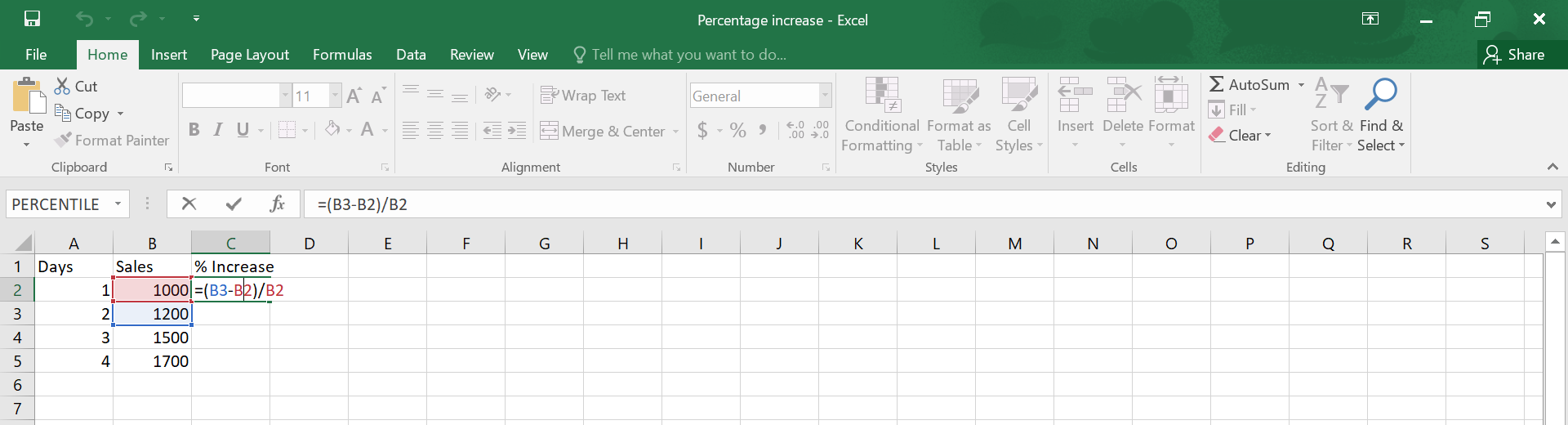 How to Calculate Percentage Increase in Excel.
