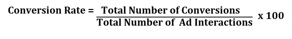 Calculate Conversion Rate.