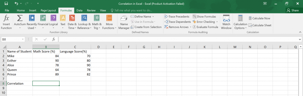  Calculate Correlation in Excel.