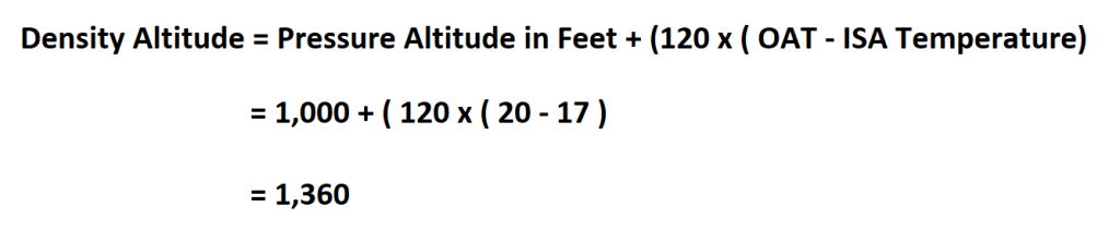  Calculate Density Altitude.