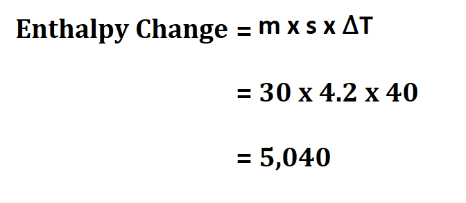 Calculate Enthalpy Change.