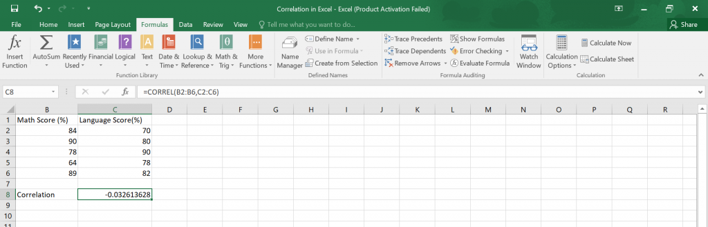  Calculate Correlation in Excel.