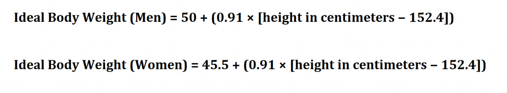  Calculate Ideal Body Weight.