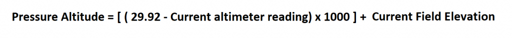 Calculate Pressure Altitude.