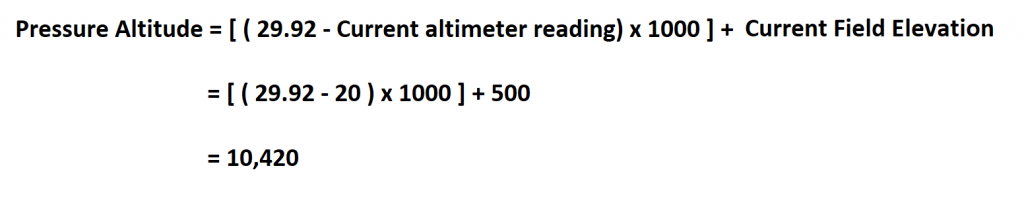 Calculate Pressure Altitude.