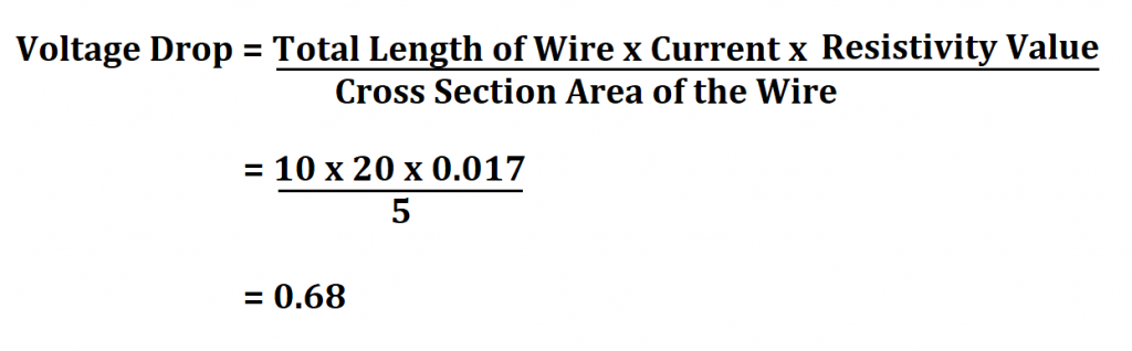 Calculate Voltage Drop.