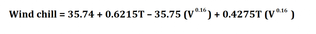 How to Calculate Windchill.