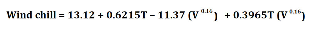 How to Calculate Windchill.