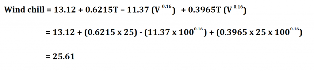 How to Calculate Windchill.