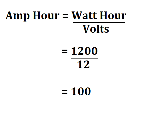 Calculate Battery Amp Hours.