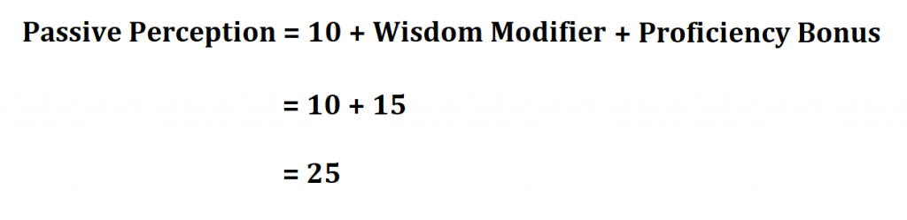 Calculate Passive Perception.