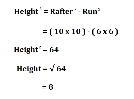 Calculate Roof Pitch Height.