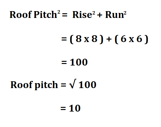 Calculate Roof Pitch.