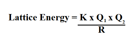 Calculate Lattice Energy.