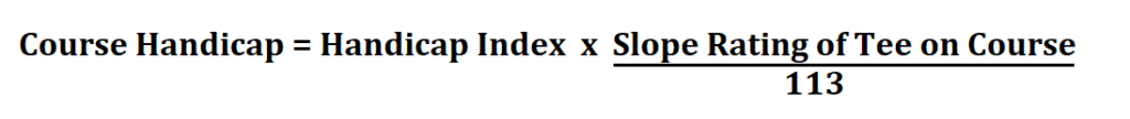 Calculate Course Handicap.