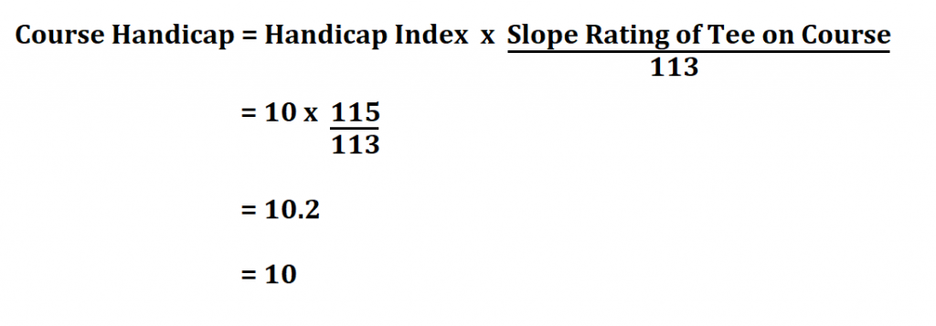 Calculate Course Handicap.