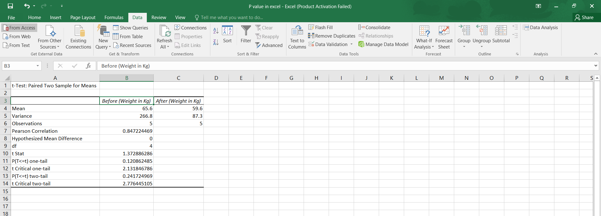 Calcular P Value Excel Design Talk