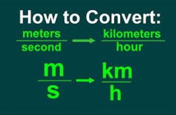 How to Convert M/s to Km/h.