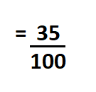 Convert Percentage to Fractions.