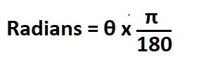 Convert Degrees to Radians.