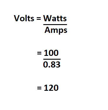 Convert Watts to Volts.