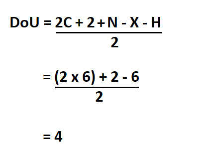 Calculate Degrees of Unsaturation.