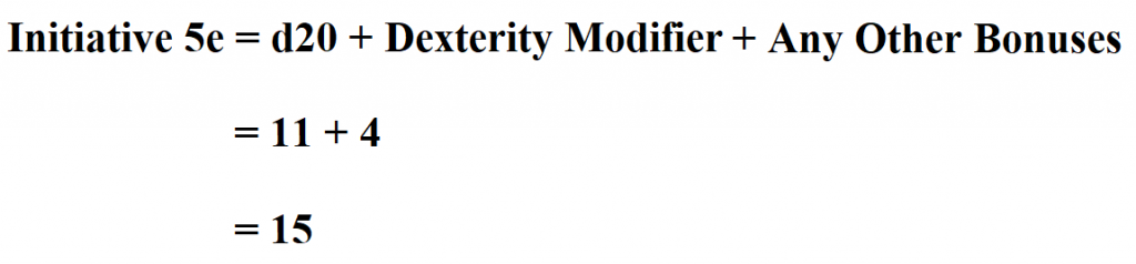 Calculate Initiative Bonus 5e.